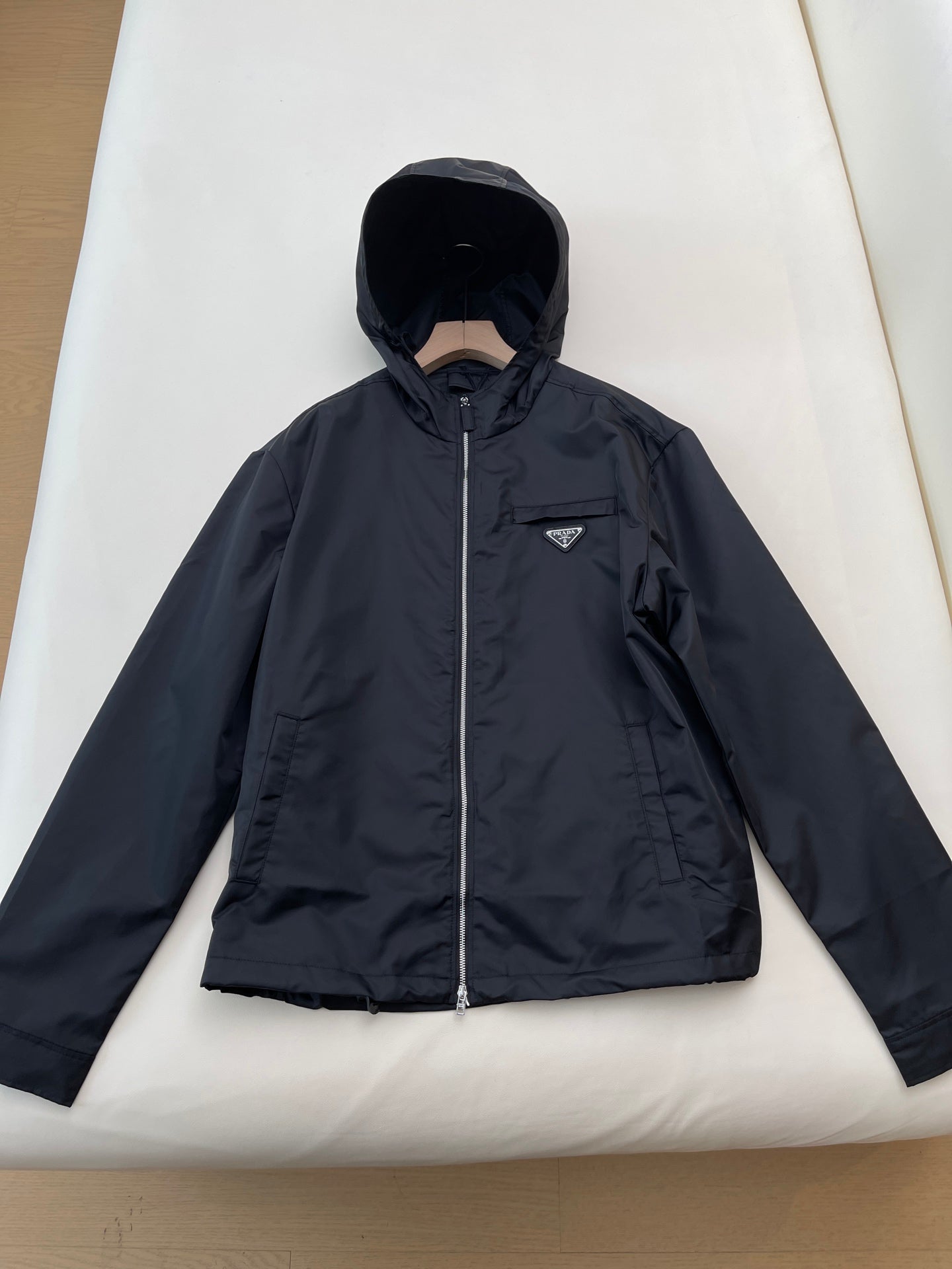 Prada Re-Nylon hooded blouson jacket