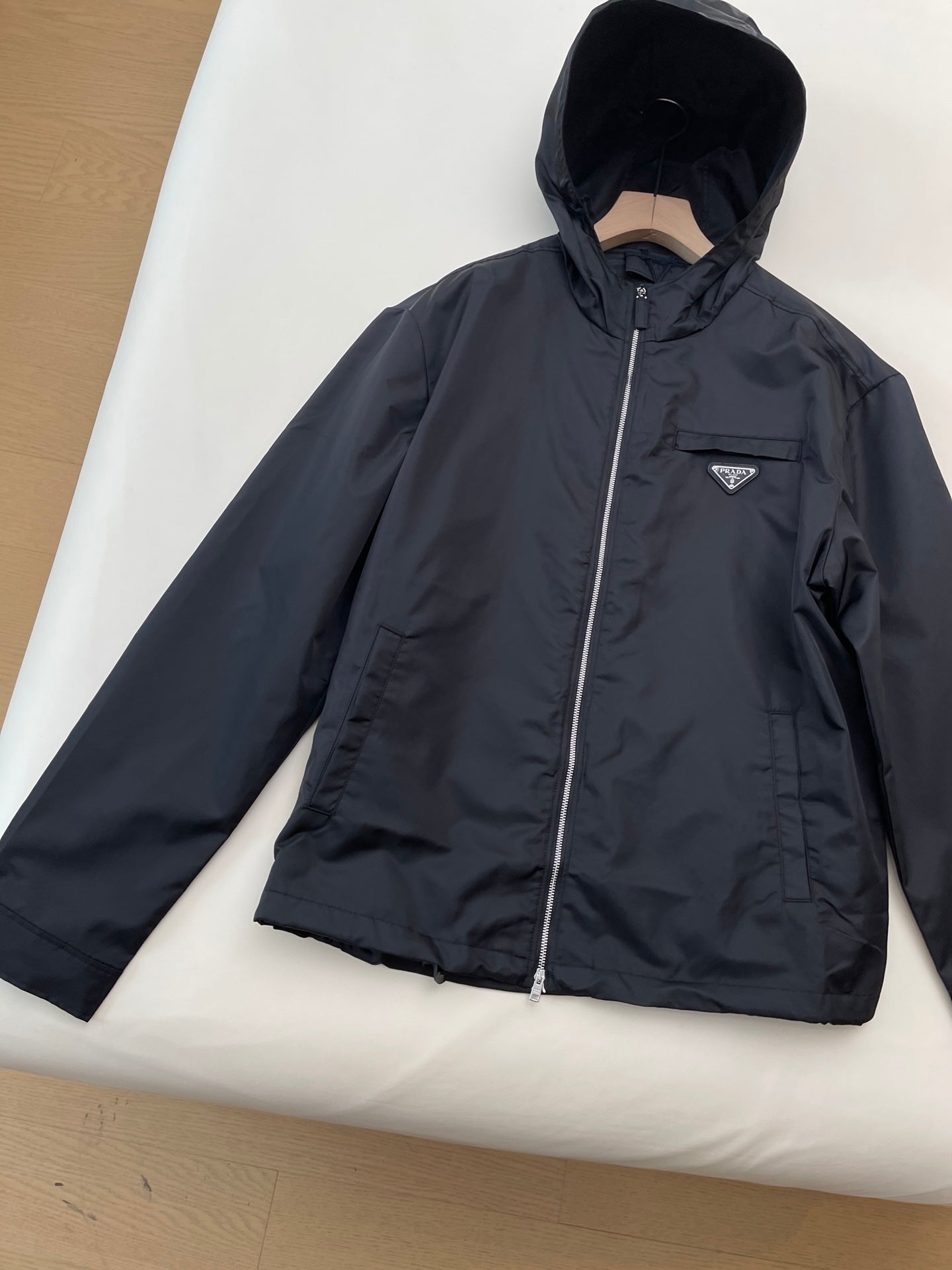 Prada Re-Nylon hooded blouson jacket