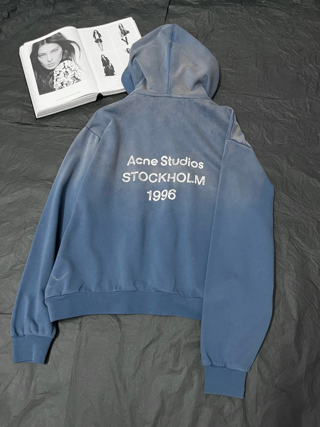 Acne Logo oversized hooded sweater