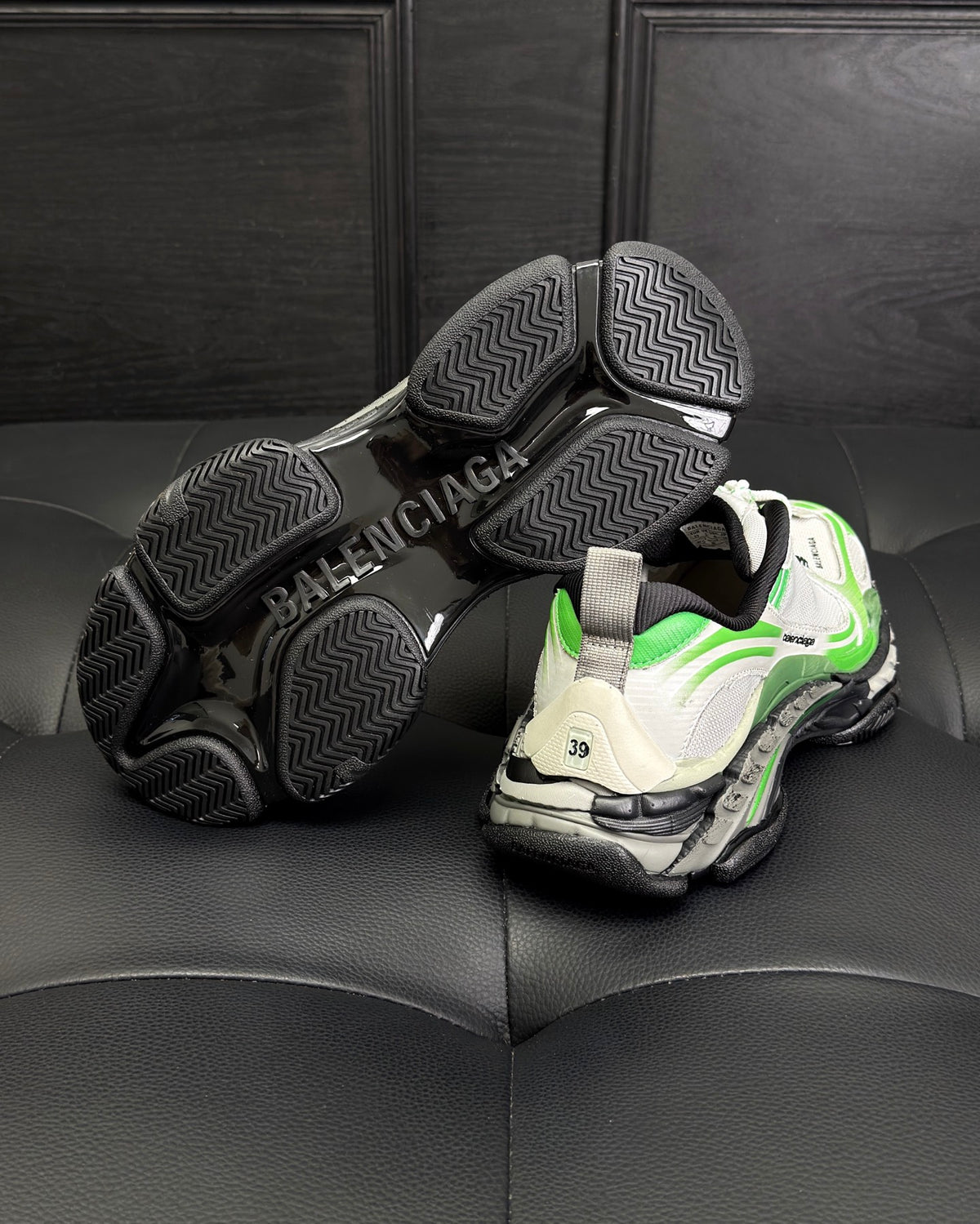 BB Triple S.2 Gradient Sneaker in Grey/green