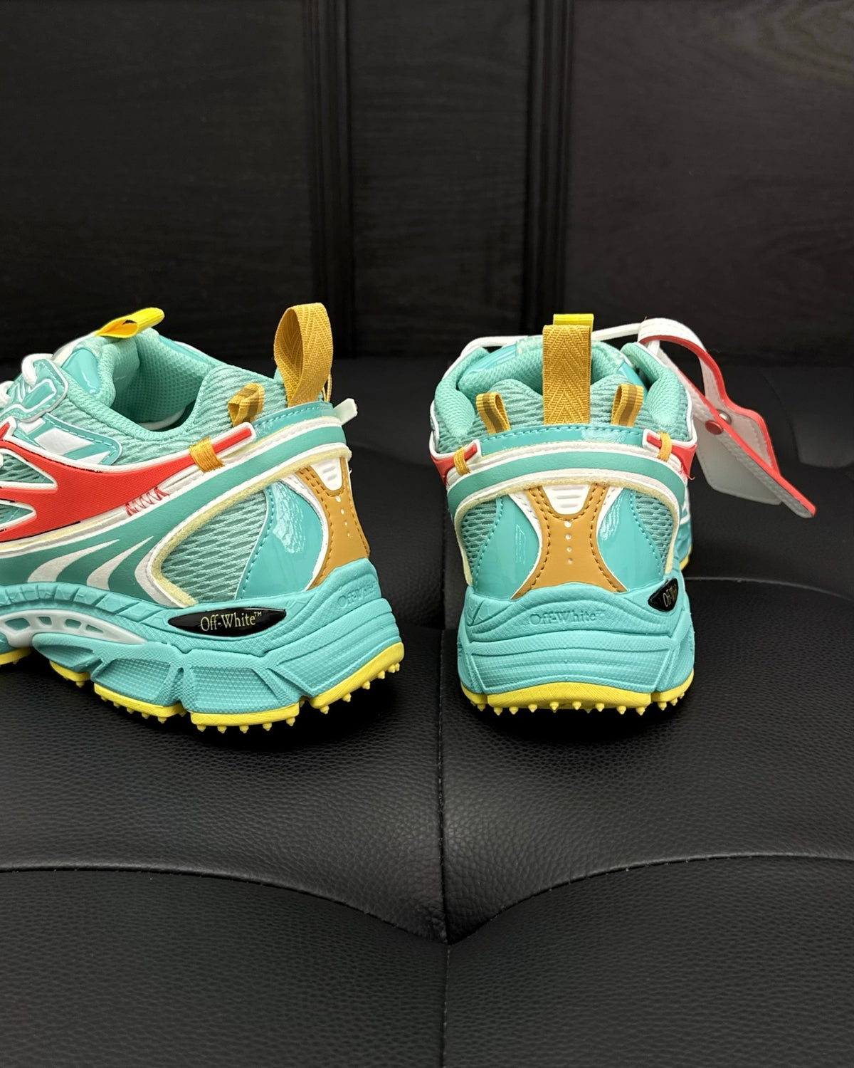 OW Right be right back sneakers teal colorway