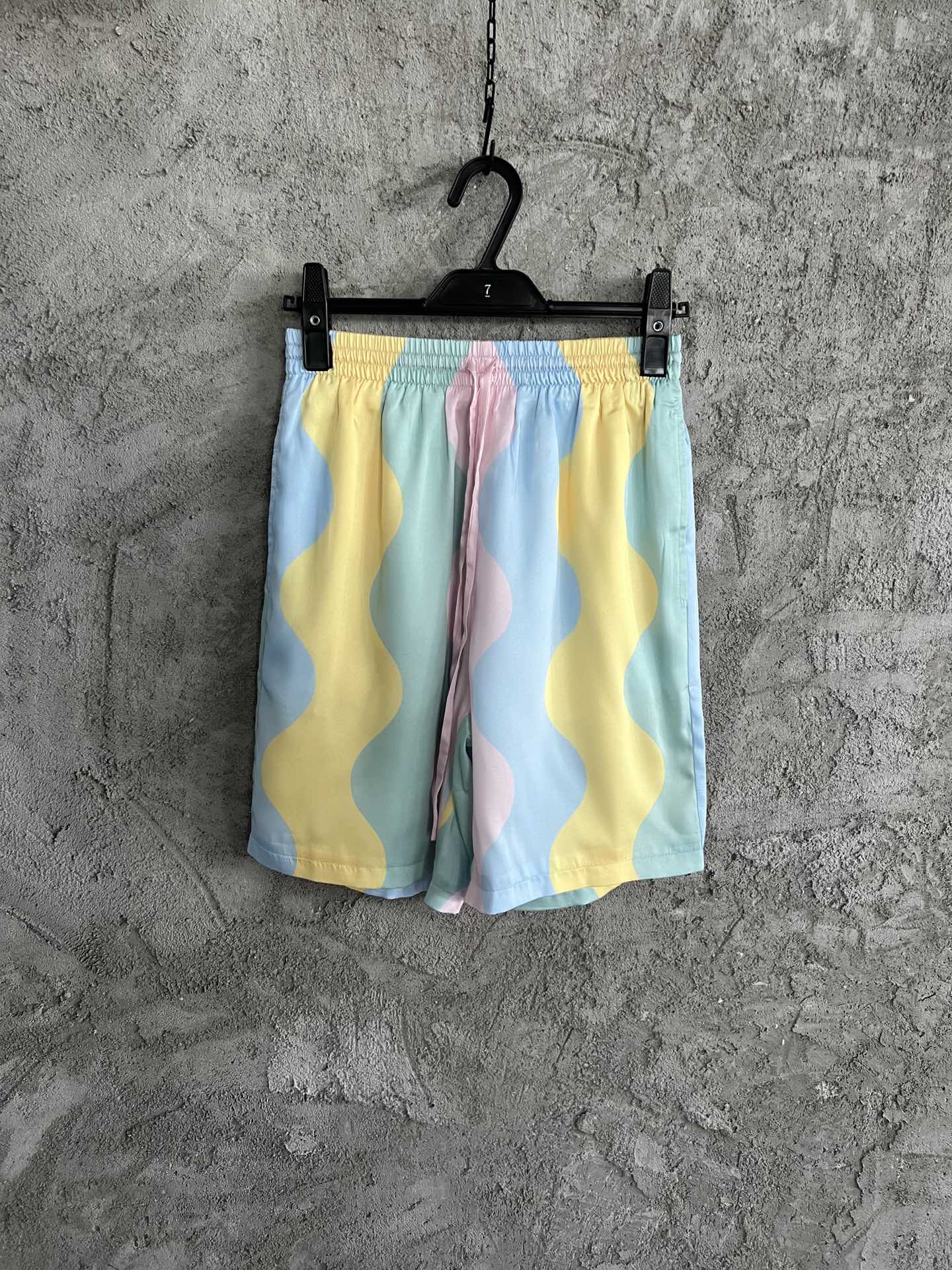 Casablanca Casa Shell Wave Silk Shorts