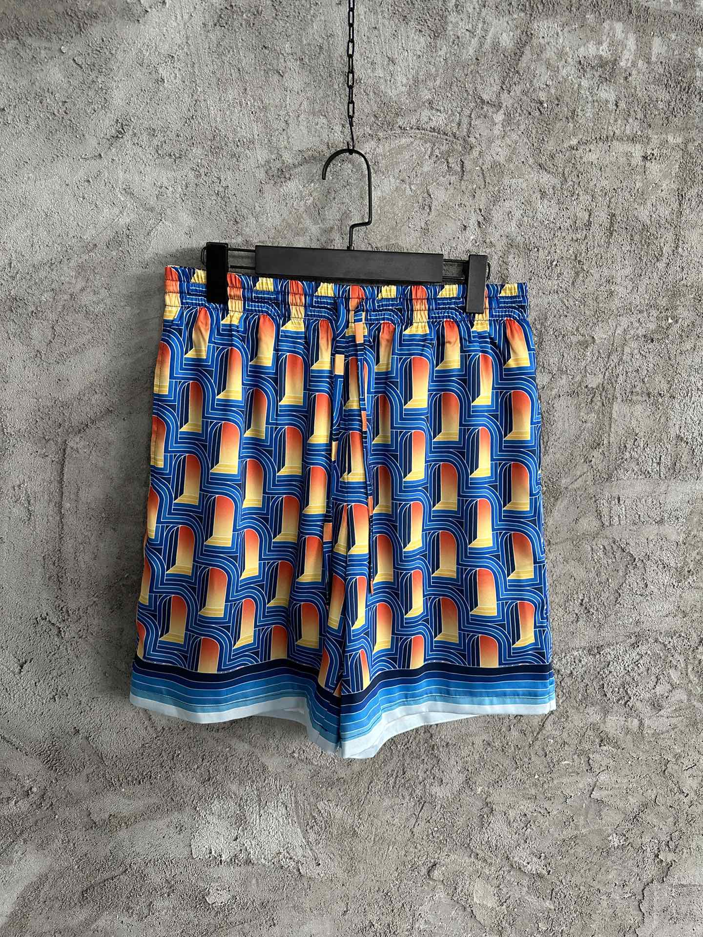 Casablanca L'Arche De Nuit Silk Shorts