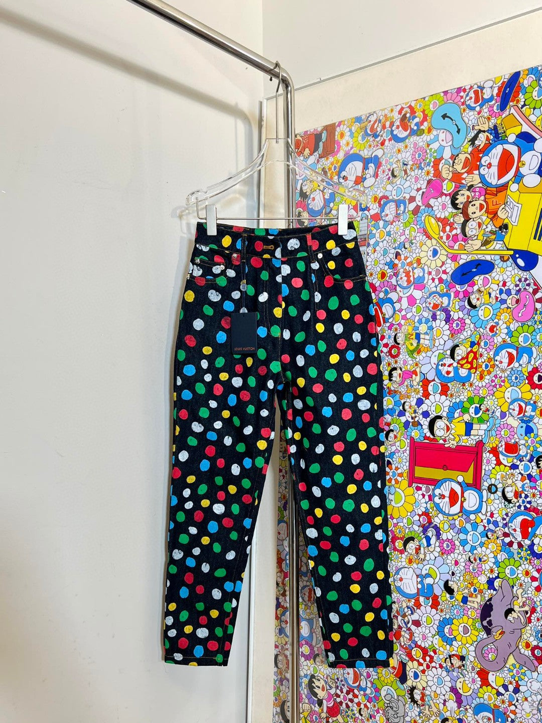Louis Vuitton LV x YK Painted Dots Jeans Indigo. Size 40
