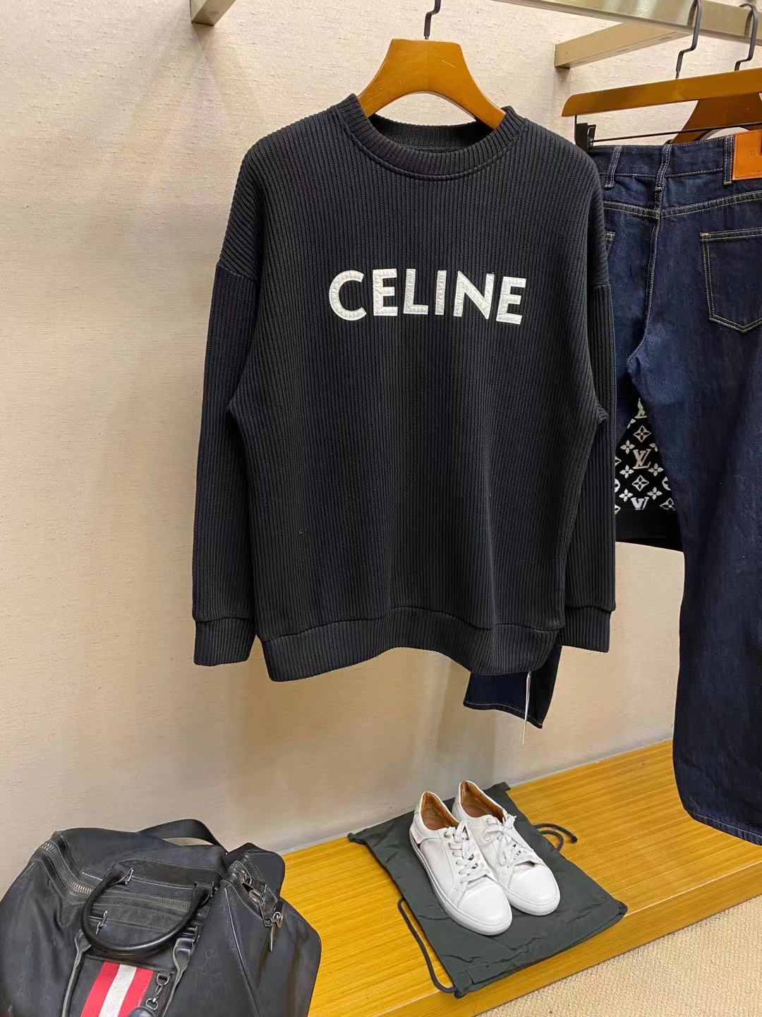 Celine knit logo sweater NYSummerShop