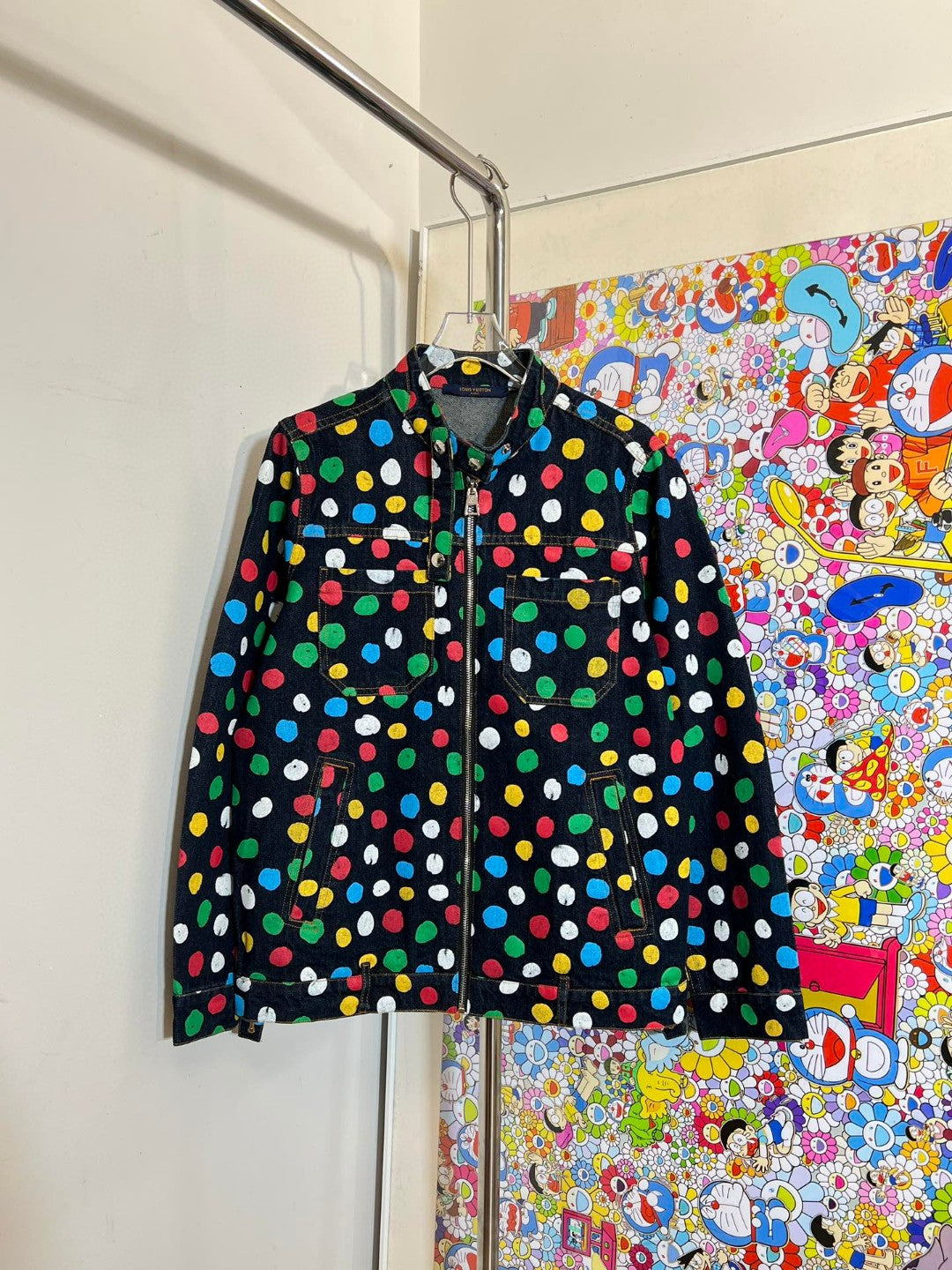 Louis Vuitton - LV x YK Painted Dots Denim Jacket - Indigo - Women - Size: 36 - Luxury