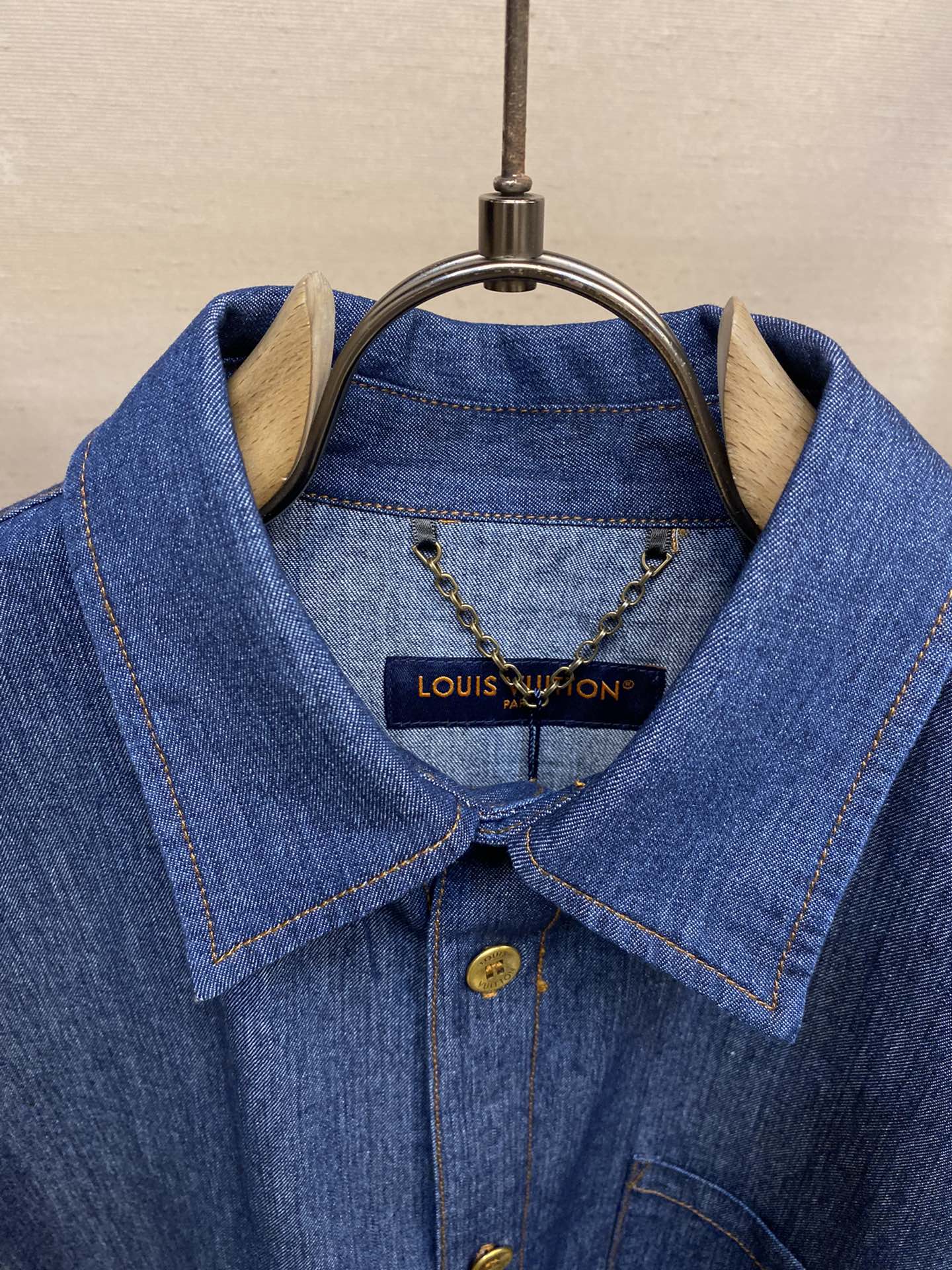 Louis Vuitton Short-Sleeved Cotton Chambray Shirt FW24