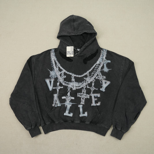Vale Forever Big Chain Bling Black Hoodie