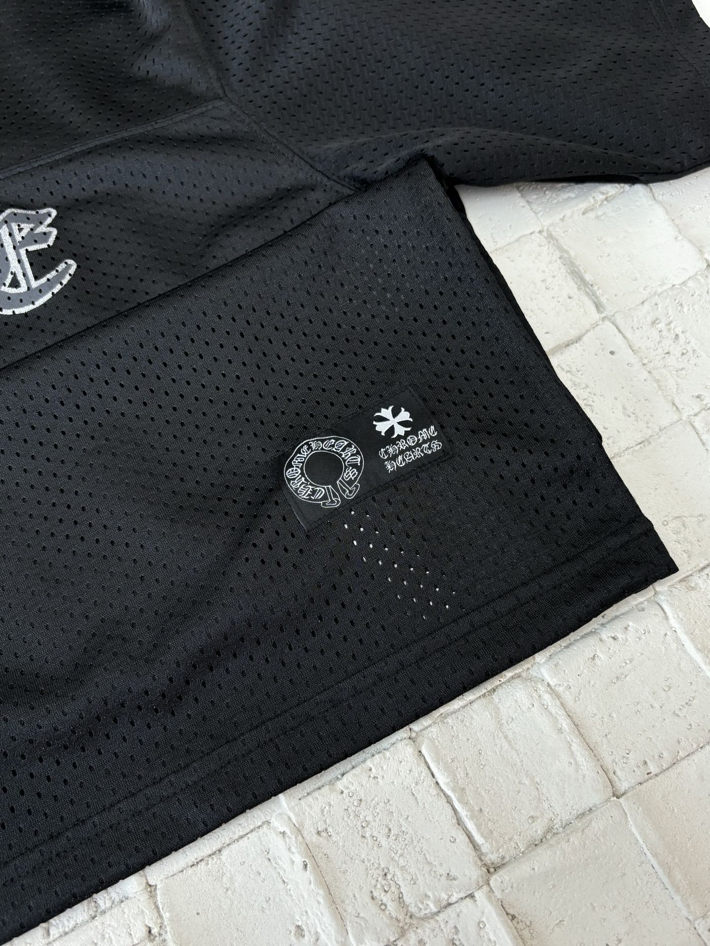 Chrome Hearts Mesh Stadium Football Jersey 'Black'
