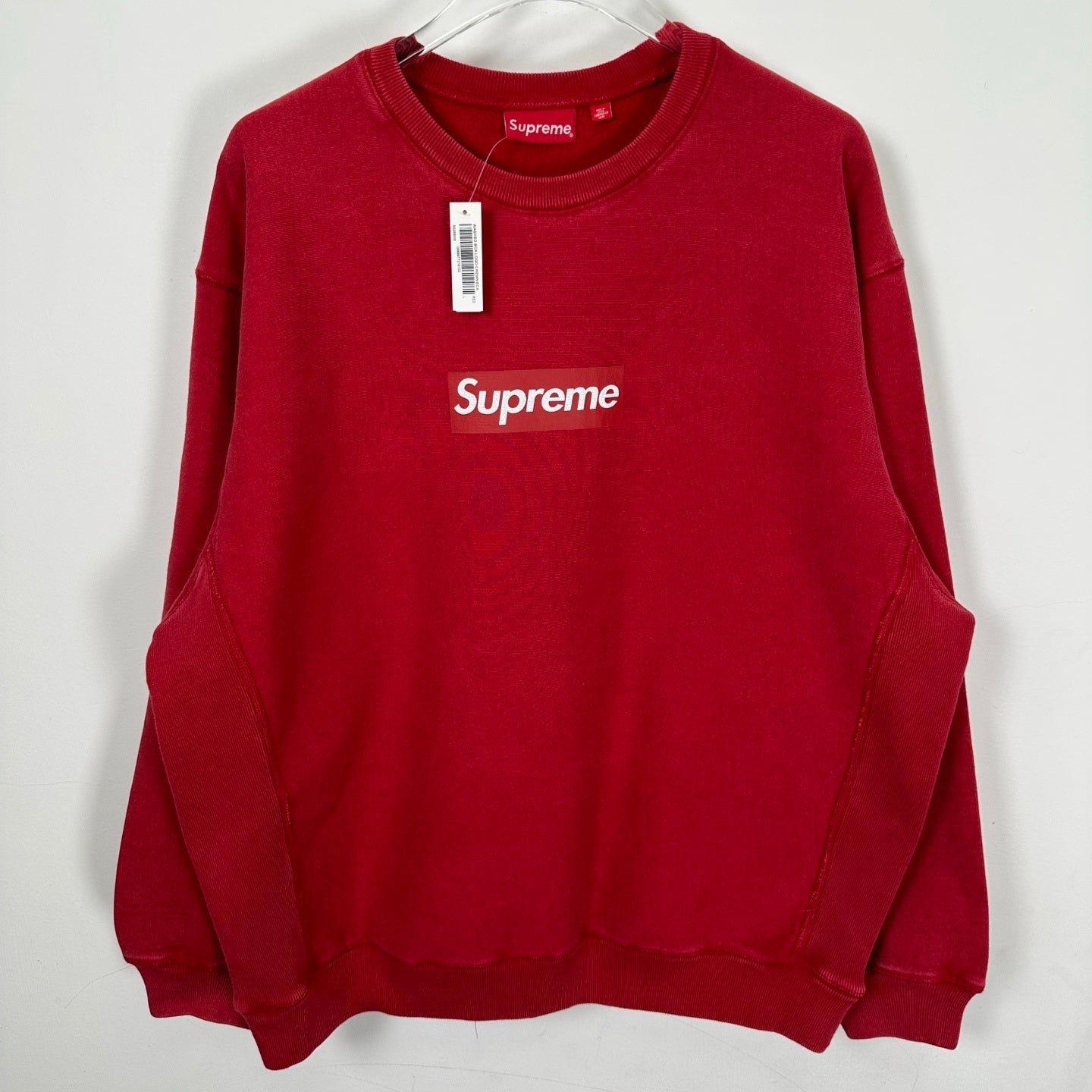 SUP Washed Box Logo Crewneck Sweatshirt