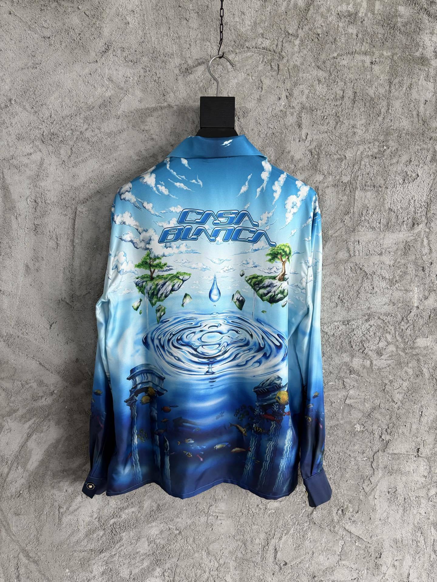 Casablanca Lost Atlantis Long Sleeve Silk Shirt