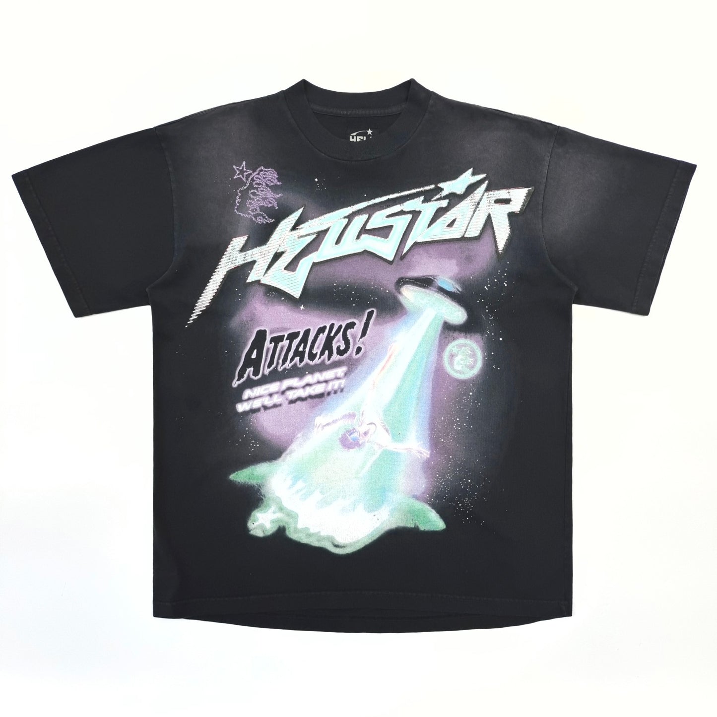 Hellstar Attacks T-Shirt 'Black/Green'