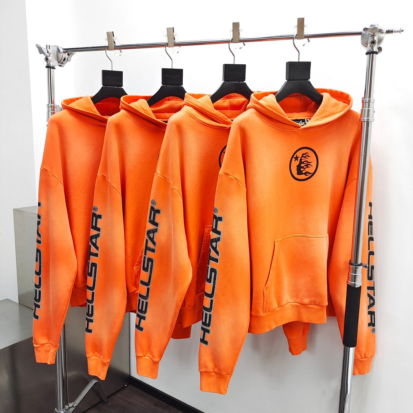 Hellstar Studios fire orange hoodie