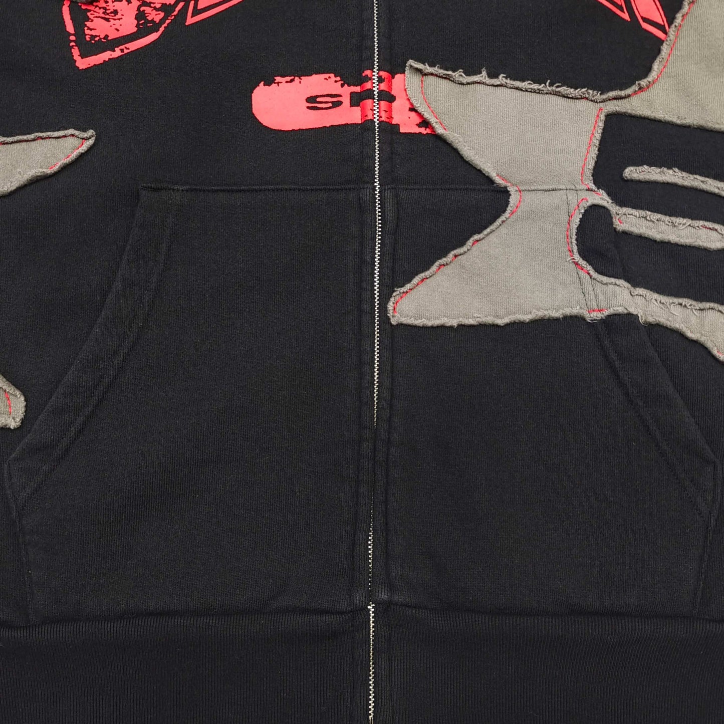 Sp5der Big Star Full Zip Hoodie 'Black'