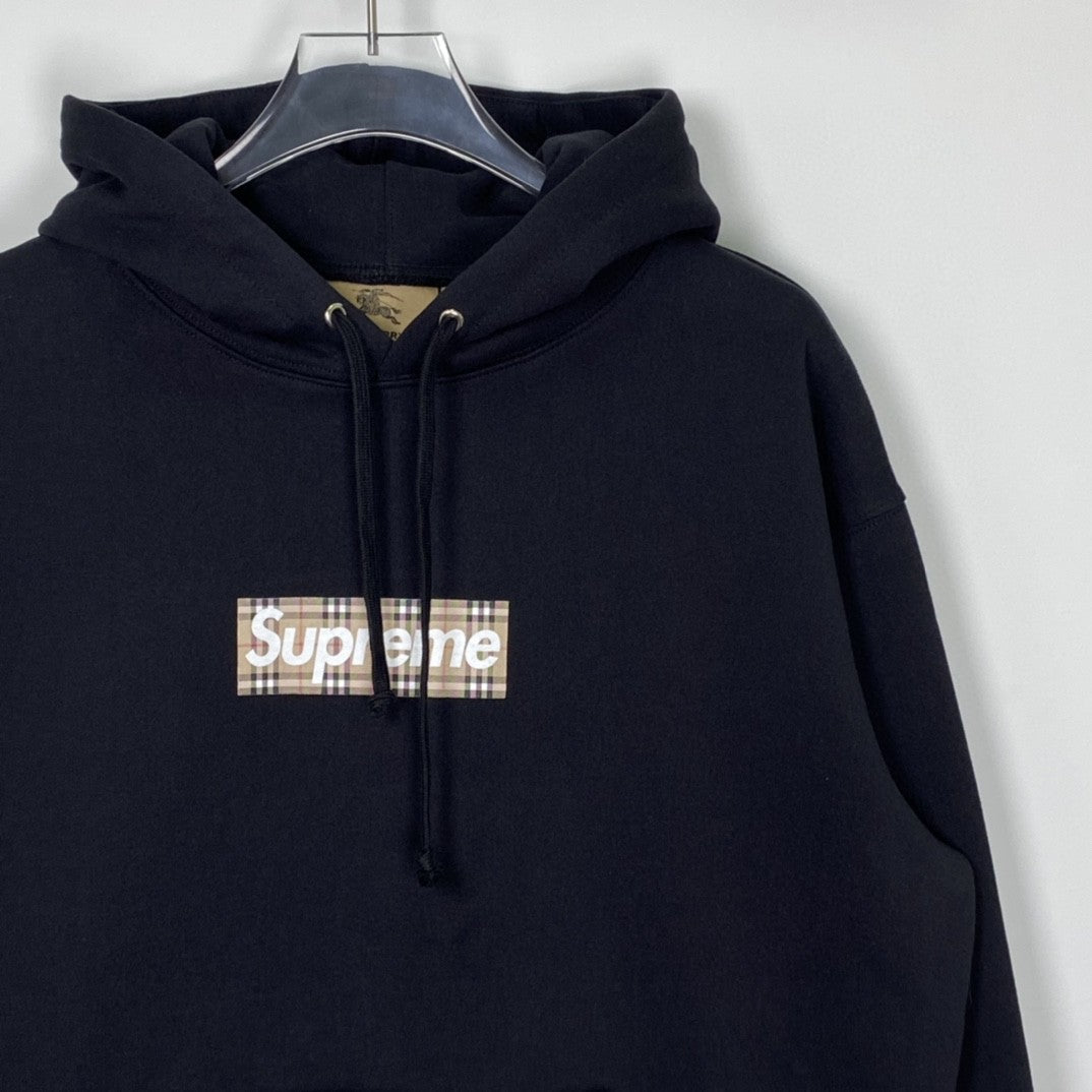 SUP x Burberry Box Logo Hooded Sweatshirt 'Black'