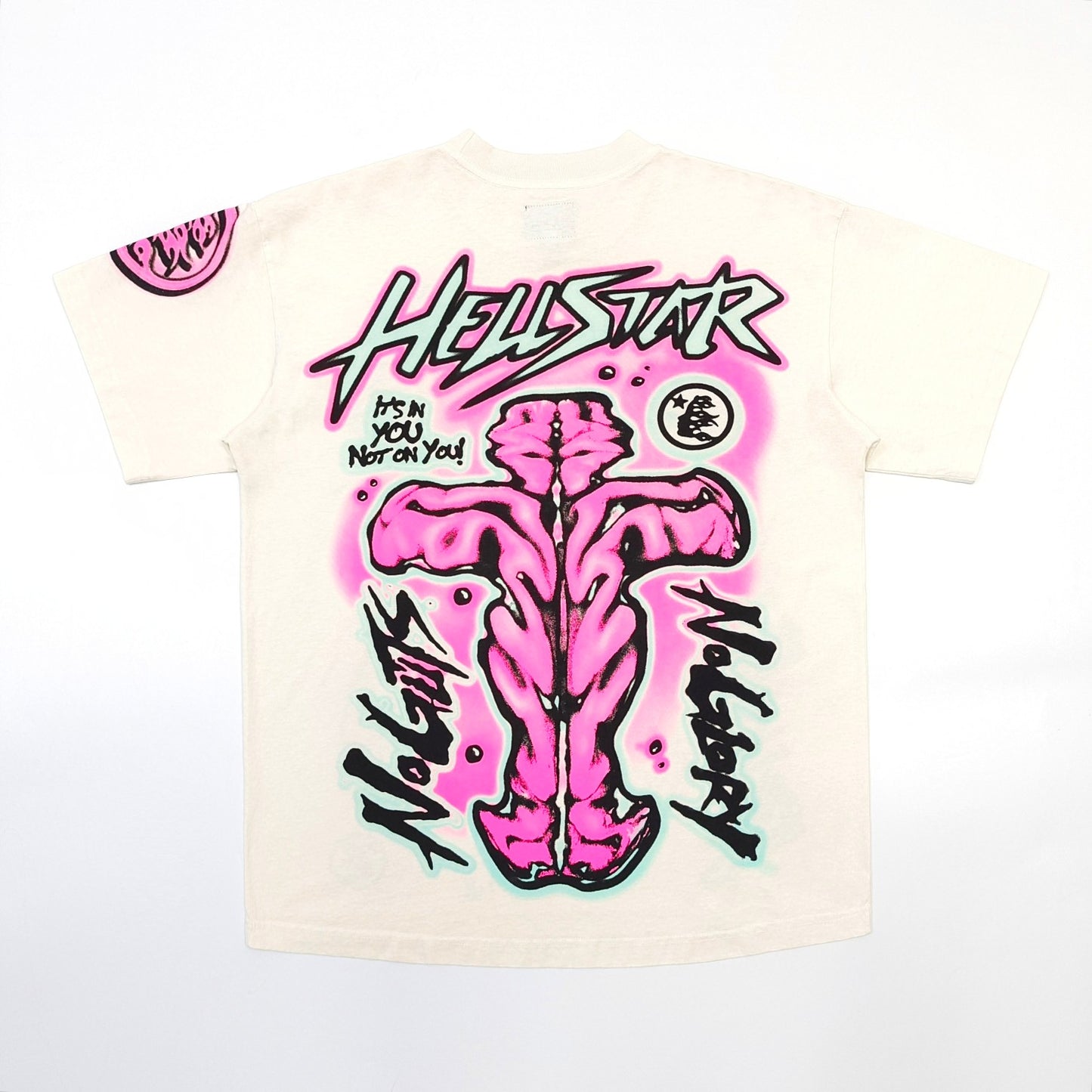 Hellstar No Guts No Glory T-Shirt 'White/Pink'