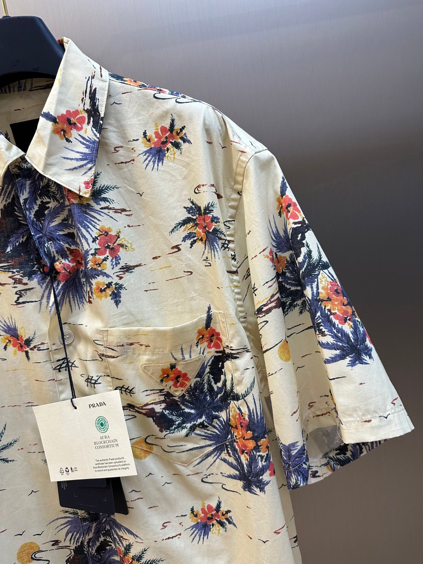 Prada Hawaii print bowling shirt