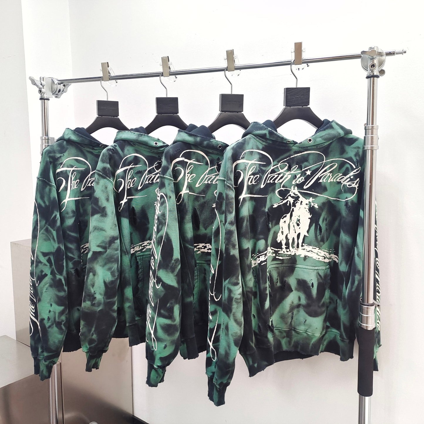 Hellstar Marble Paradise Hoodie 'Green/Black'