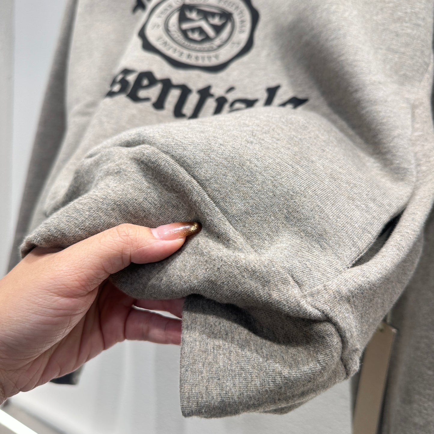 Fear of God Essentials Heavy Fleece Vintage Shrunken Hoodie 'Heather Grey'