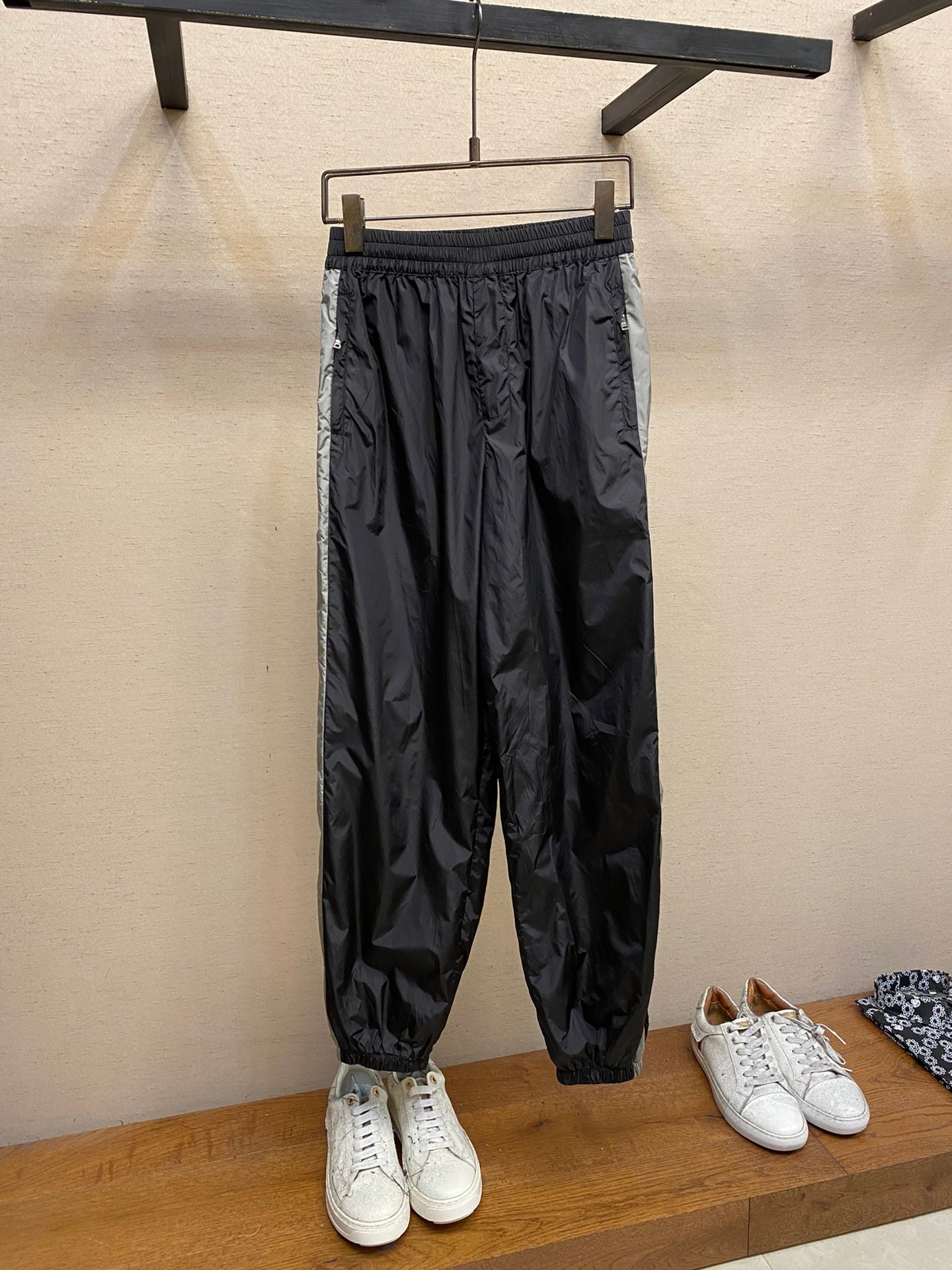 Prada Black/Silver Nylon pants