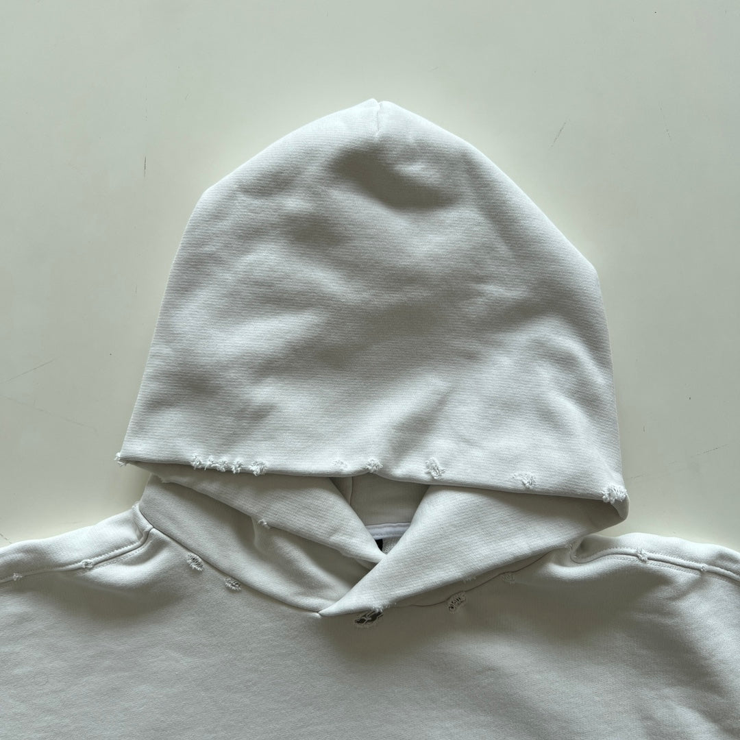 BB NEW TAPE TYPE HOODIE OVERSIZED IN WHITE