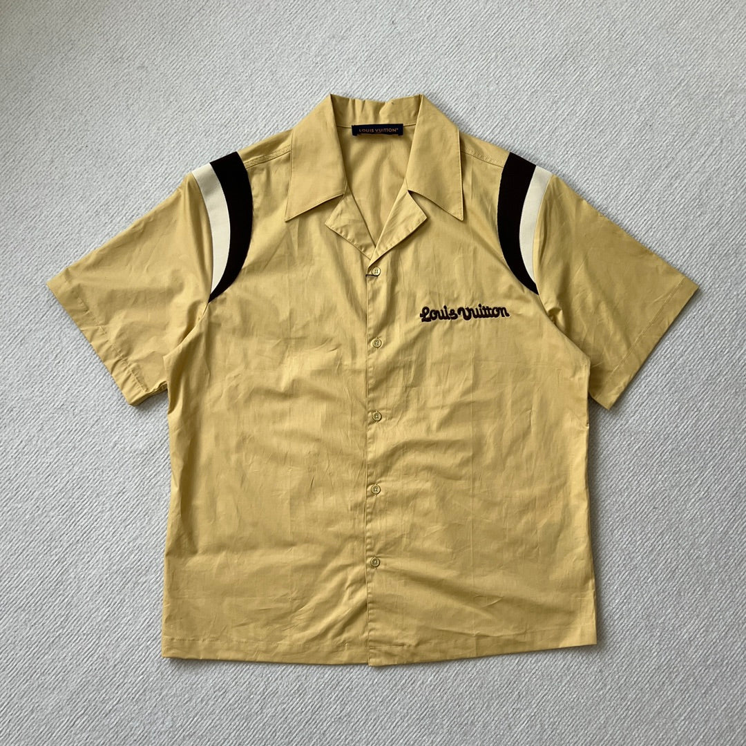 Louis Vuitton Embroidered Short-Sleeved Cotton Bowling Shirt