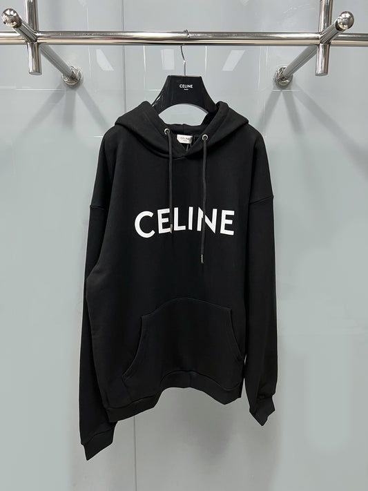 CELINE LOOSE SWEATSHIRT IN COTTON HOODIE