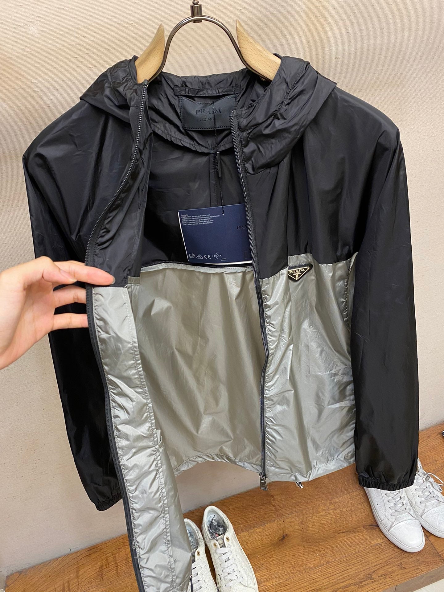 Prada Black/Silver Nylon jacket