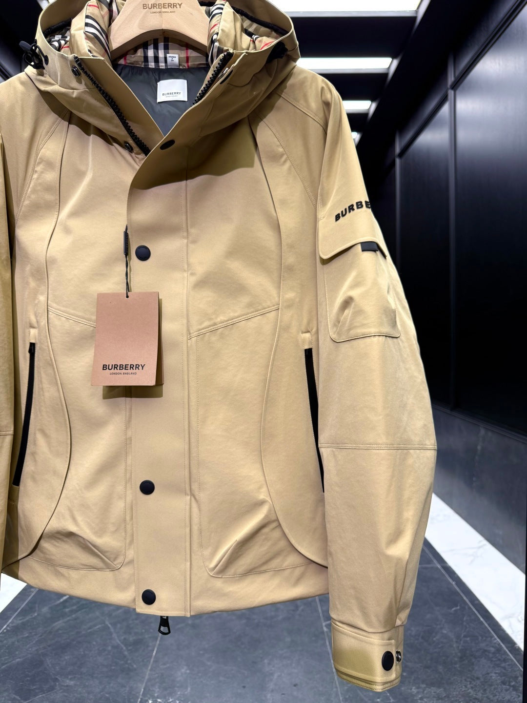 Burberry light tech hooded jacket