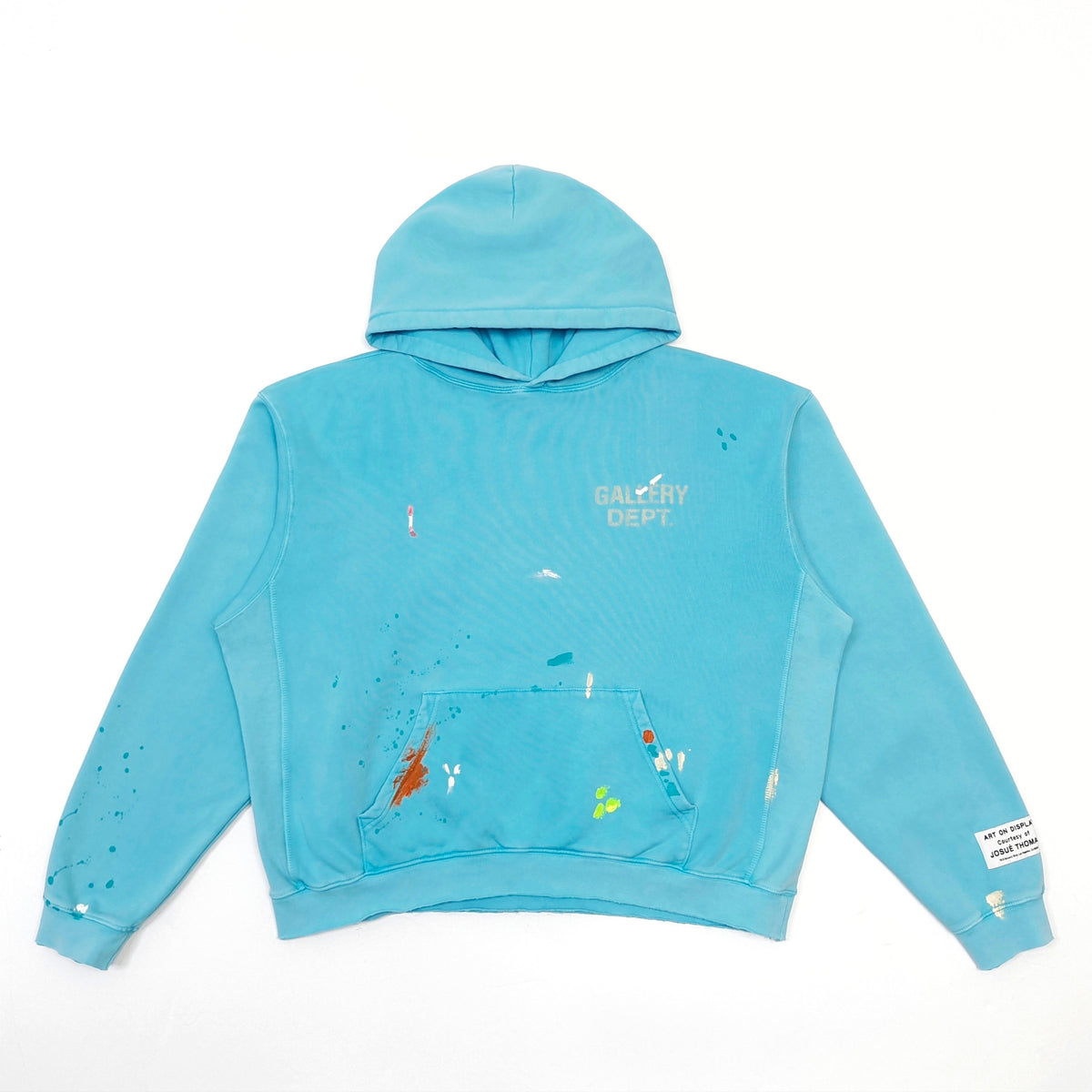 Gallery Dept. GD PAINT LOGO HOODIE LIGHT BLUE