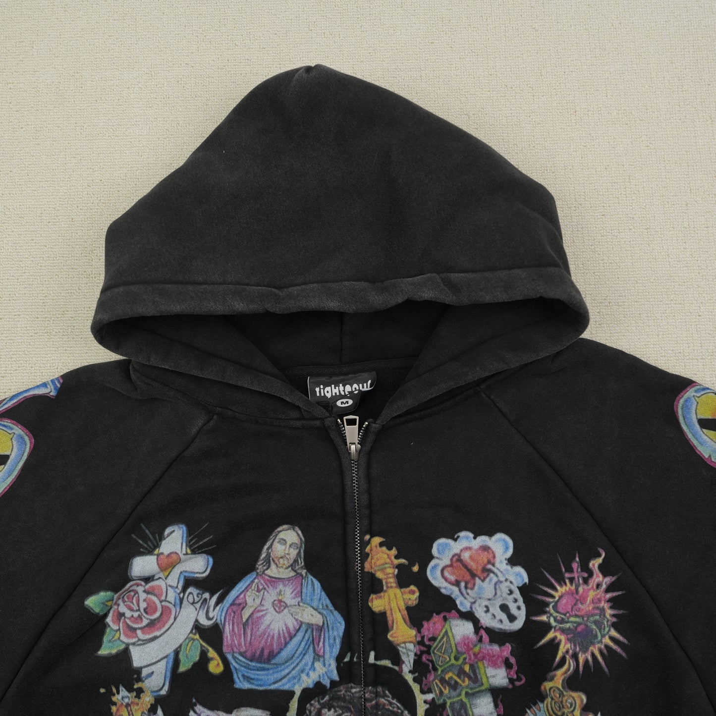 Righteous Jesus Black Zipup Hoodie