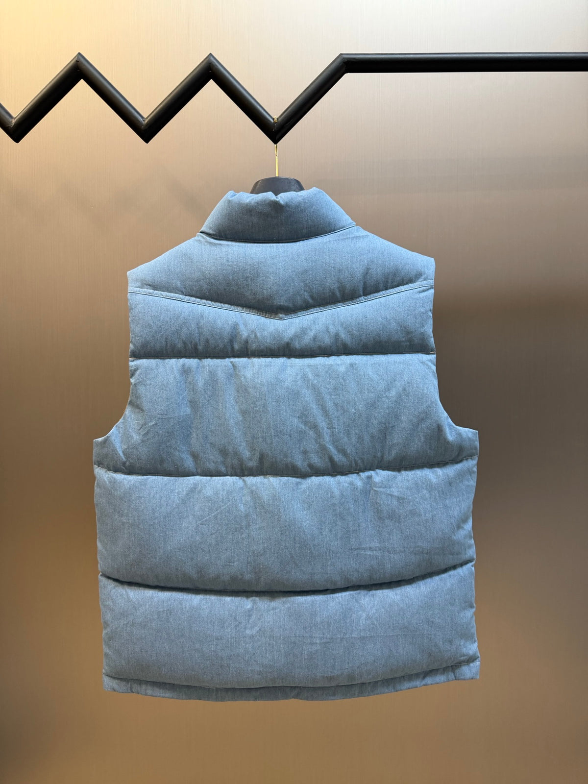 Moncler Ervional Denim Down Vest Light blue