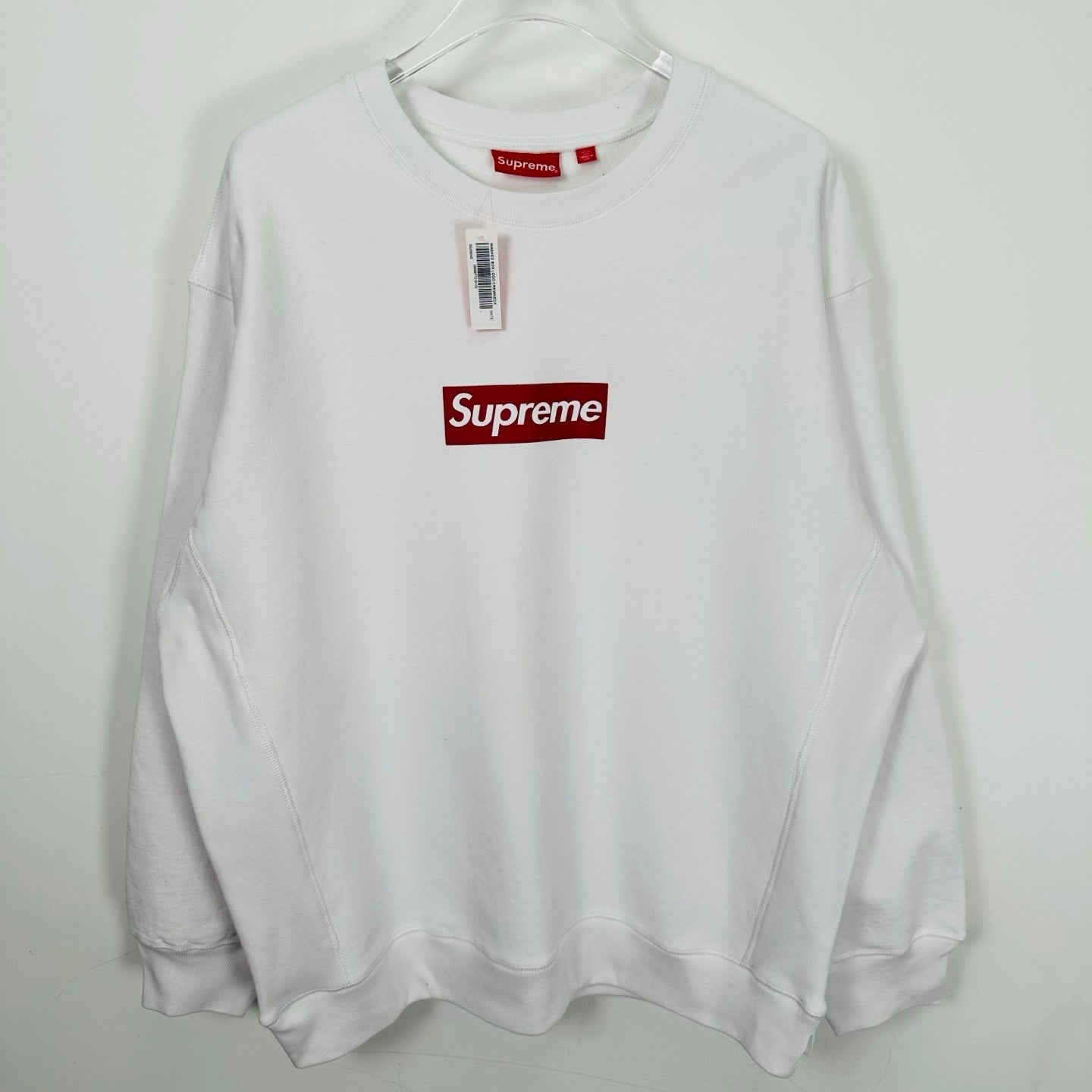 SUP Washed Box Logo Crewneck Sweatshirt