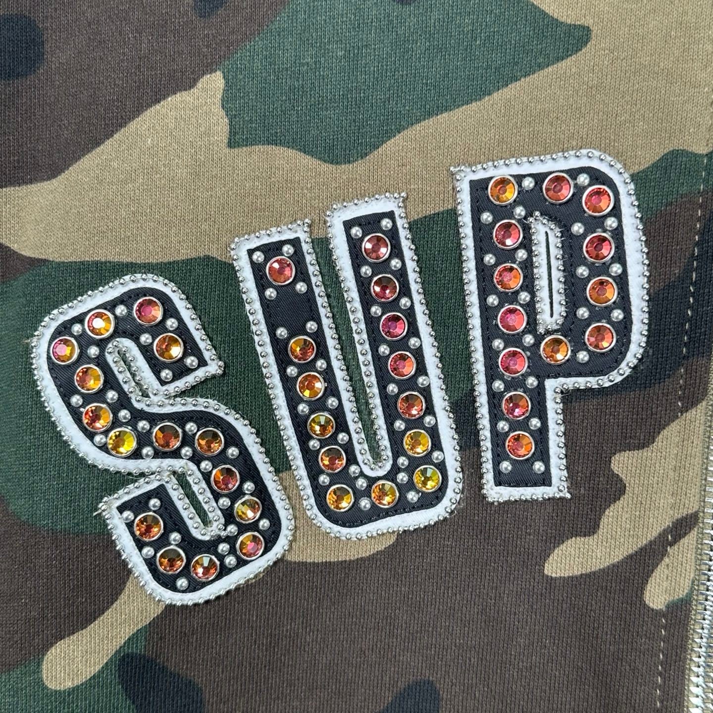 SUP x B.B. Simon Zip Up Hooded Sweatshirt 'Woodland Camo'