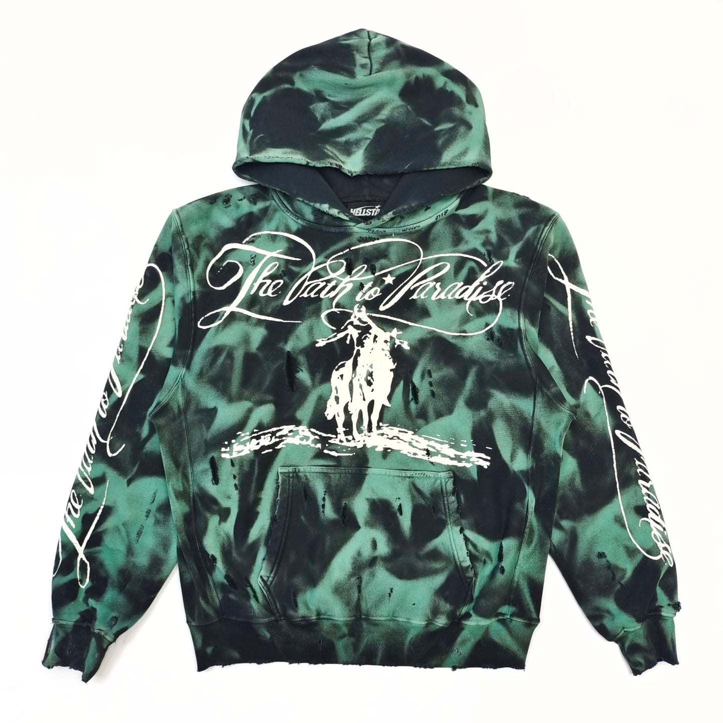 Hellstar Marble Paradise Hoodie 'Green/Black'