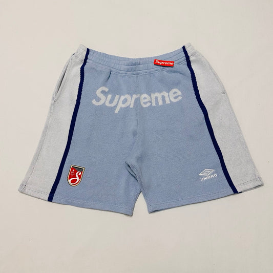 SUP Umbro Knit Soccer Shorts in Light Blue