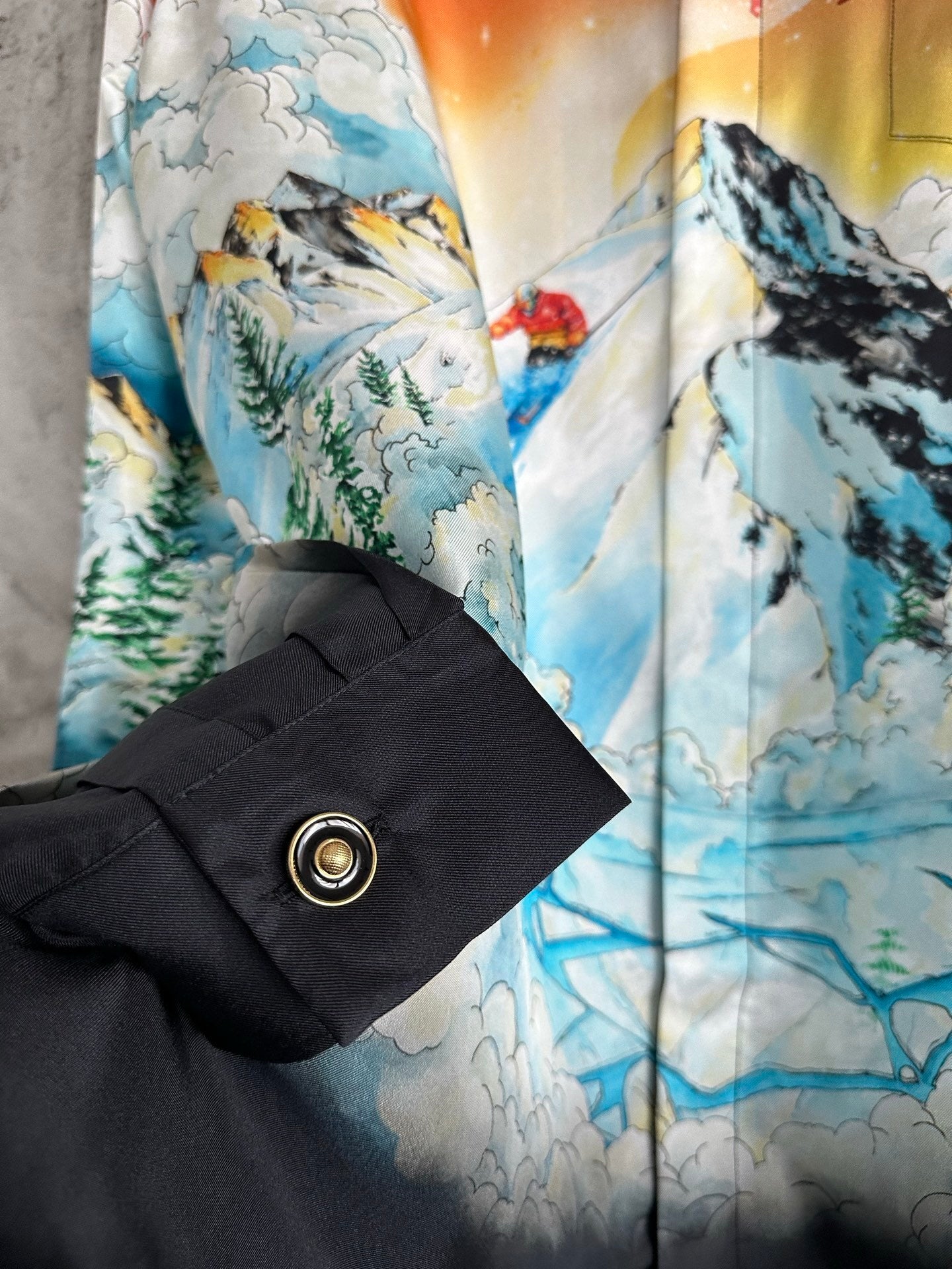 Casablanca ski-scene silk shirt