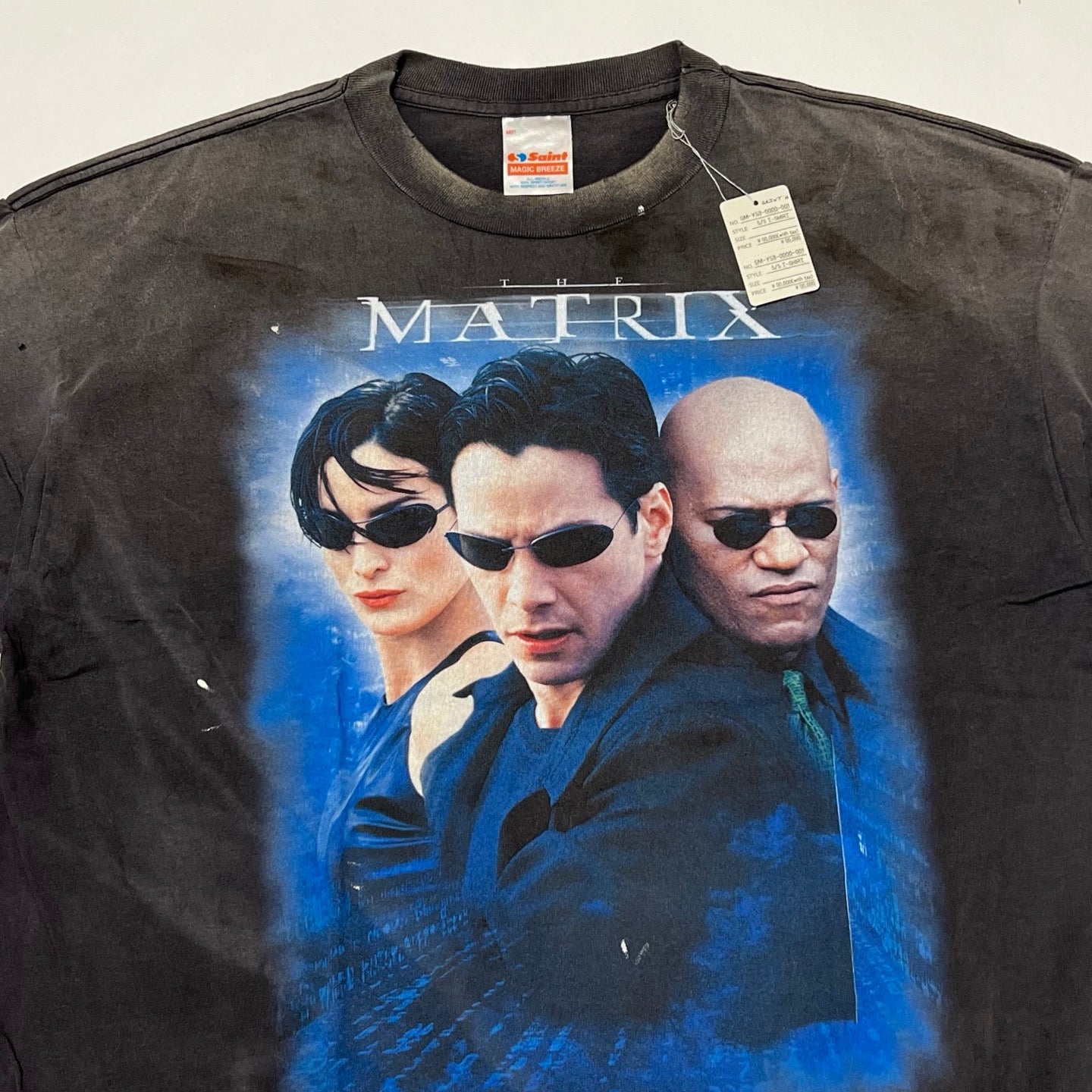 SAINT Mxxxxxx White Logo Matrix T-Shirt 'Black'
