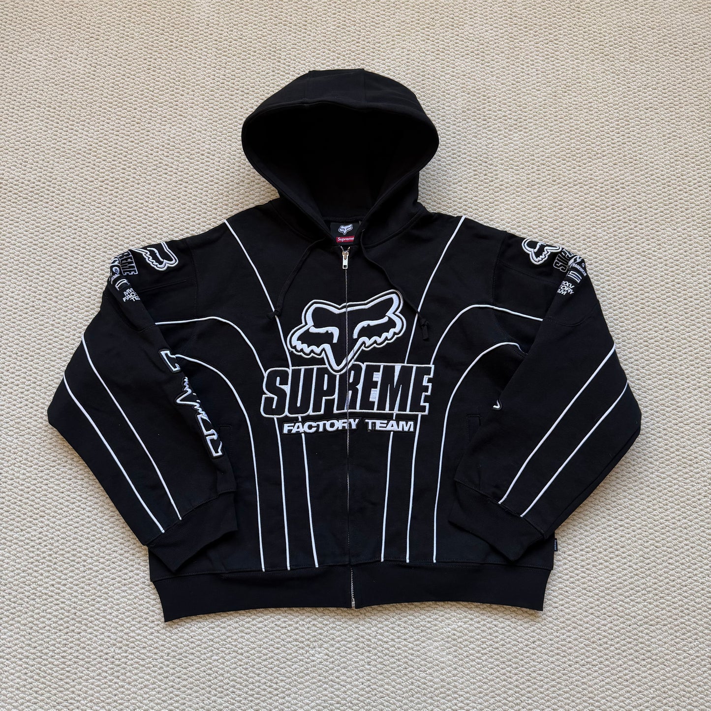 SUP Fox Racing Zip Up Hooded Sweatshirt