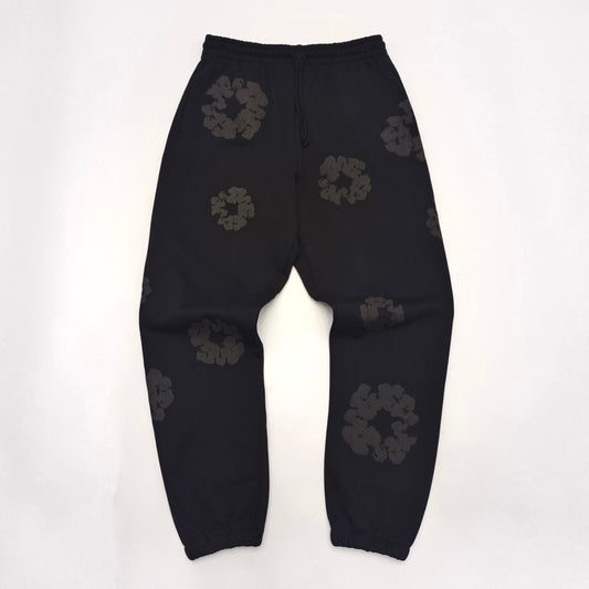 Denim Tears Cotton Wreath Sweatpants Black Monochrome