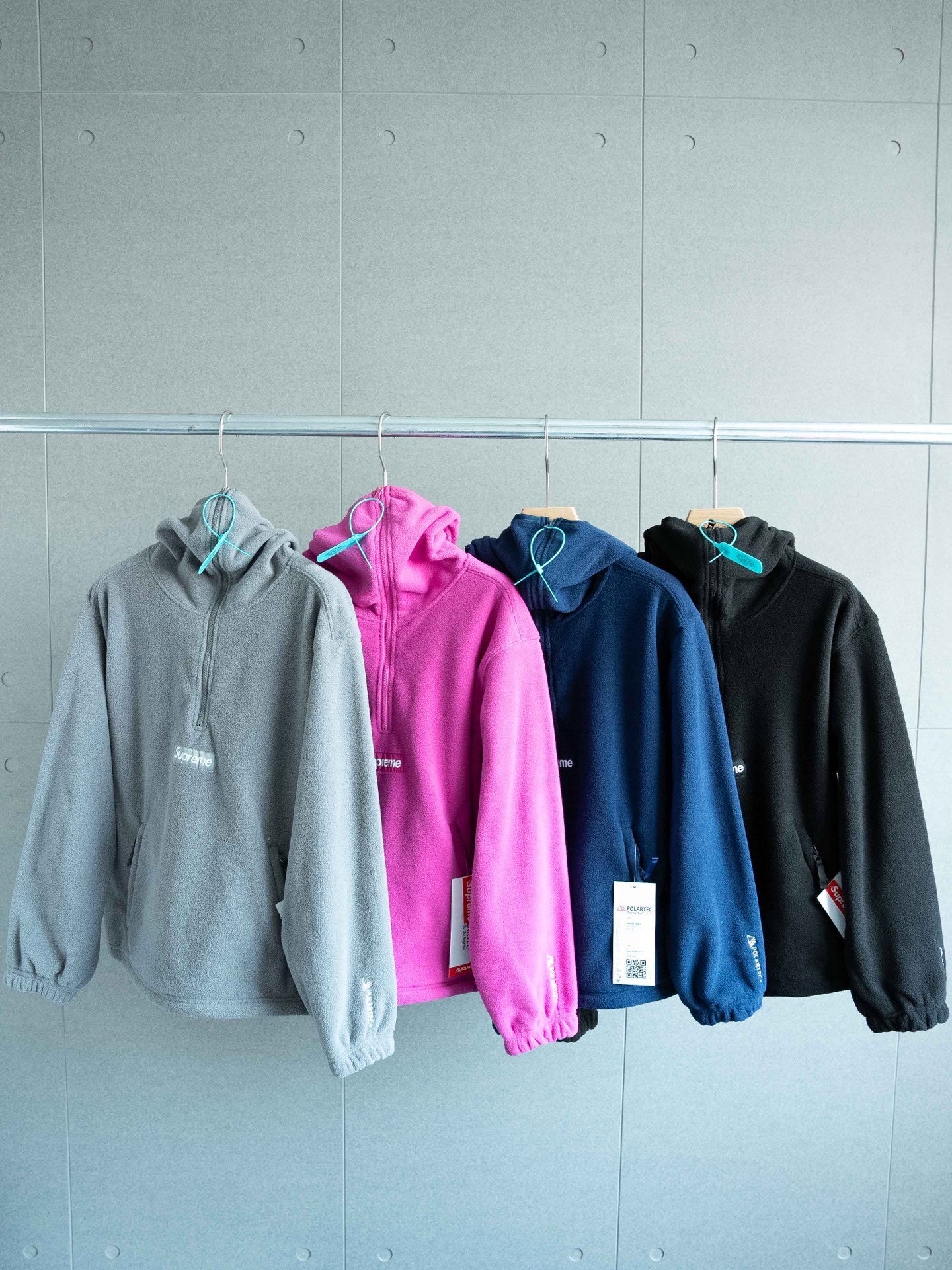 SUP  Polartec Face Mask Half Zip Hooded Sweatshirt