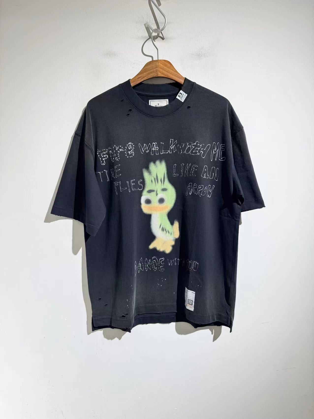 Maison Mihara Yasuhiro Distressed T-Shirt 'Black'