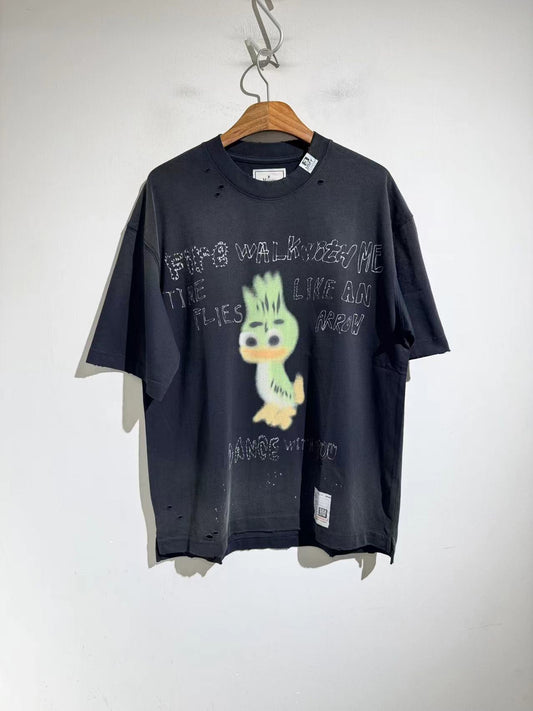 Maison Mihara Yasuhiro Distressed T-Shirt 'Black'