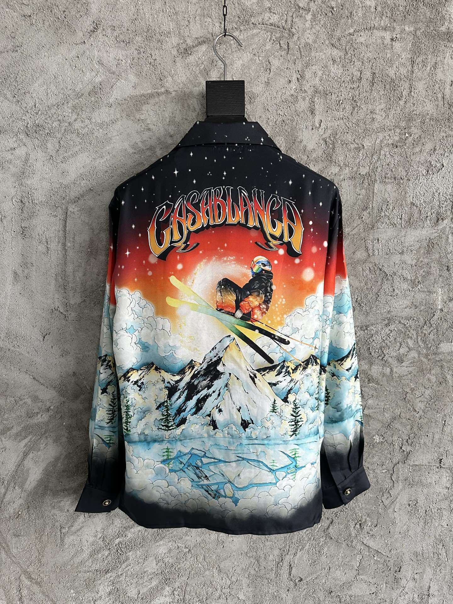 Casablanca ski-scene silk shirt