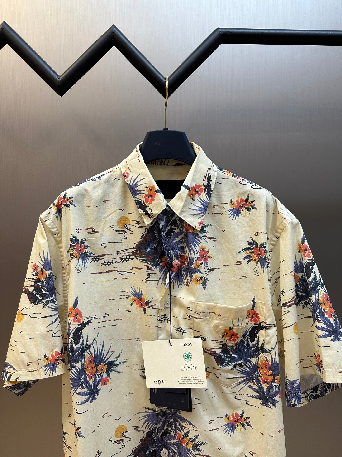 Prada Hawaii print bowling shirt
