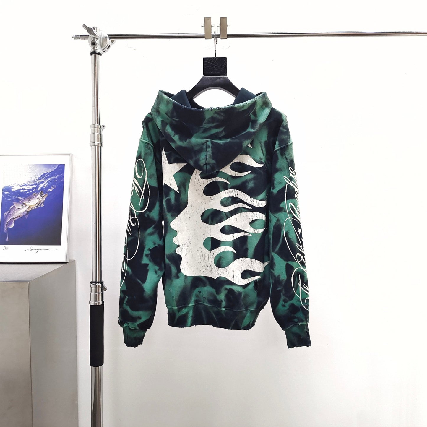 Hellstar Marble Paradise Hoodie 'Green/Black'