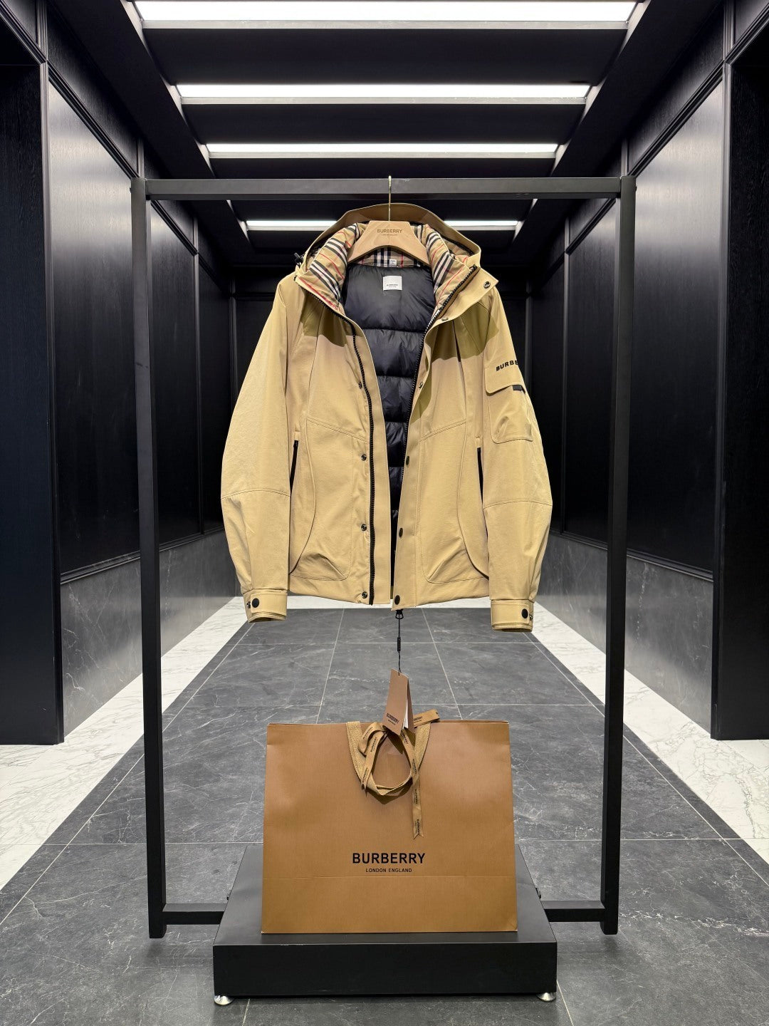 Burberry light tech hooded jacket