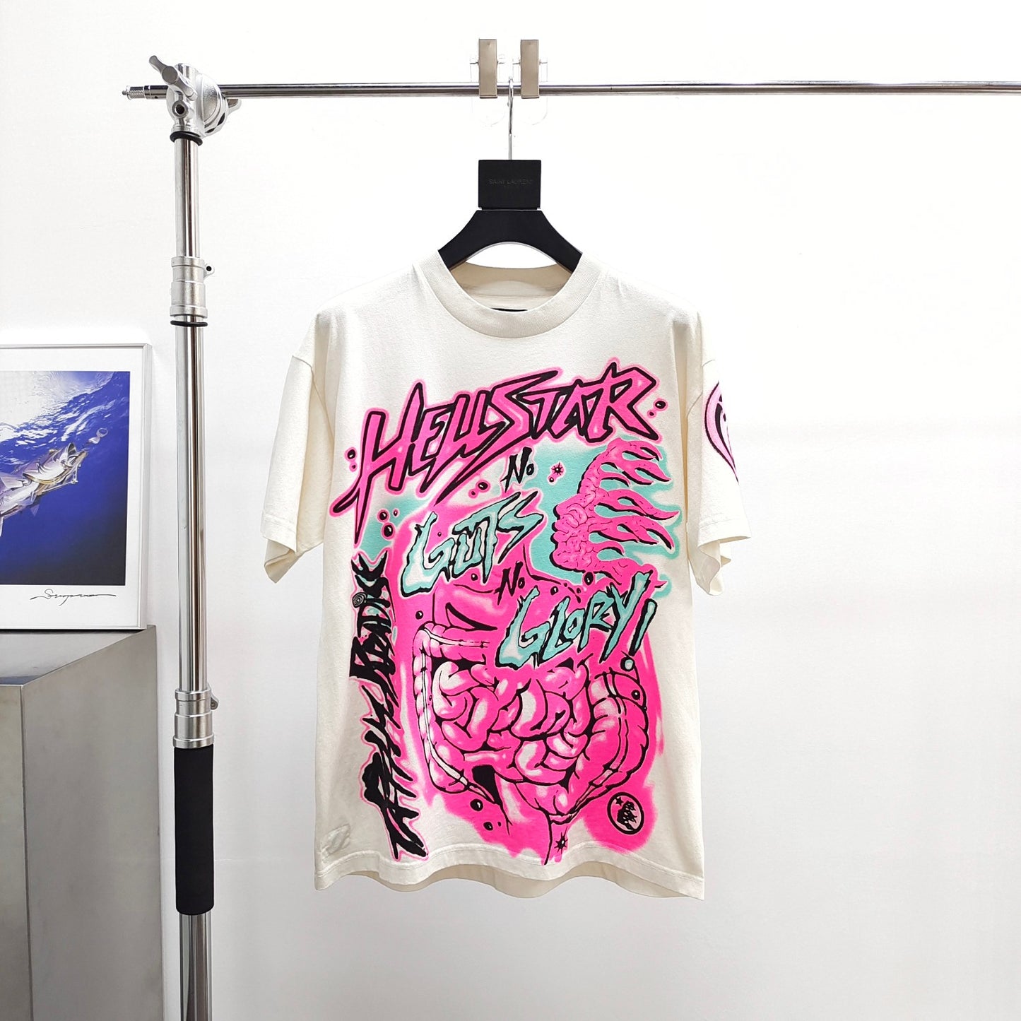 Hellstar No Guts No Glory T-Shirt 'White/Pink'