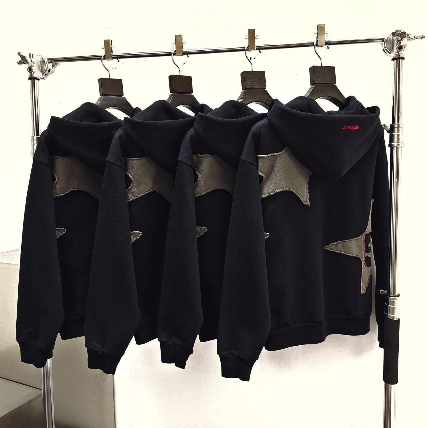 Sp5der Big Star Full Zip Hoodie 'Black'