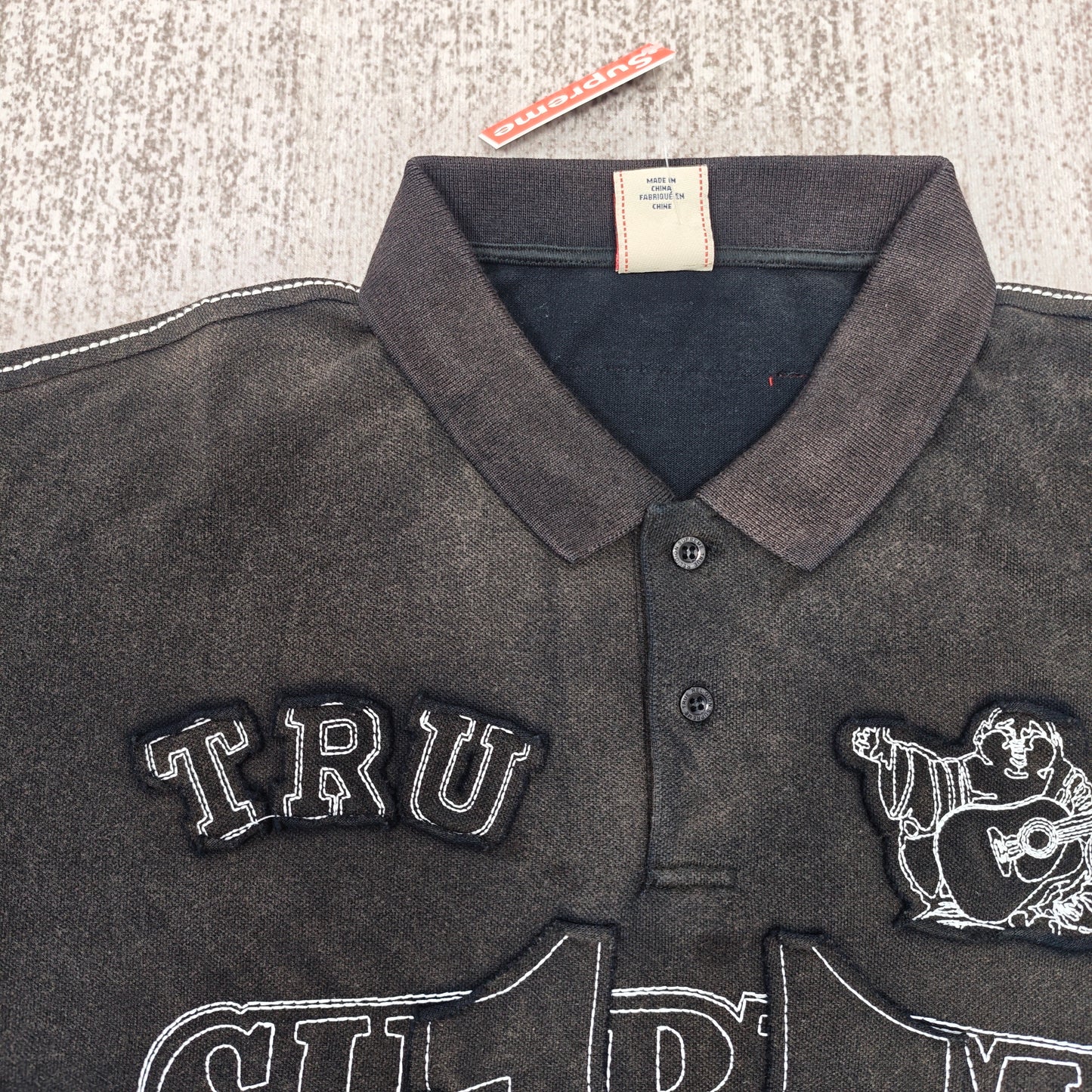 SUP x True Religion Appliqué Polo 'Black'